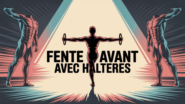 exécution fente avant haltères muscles jambes fessiers