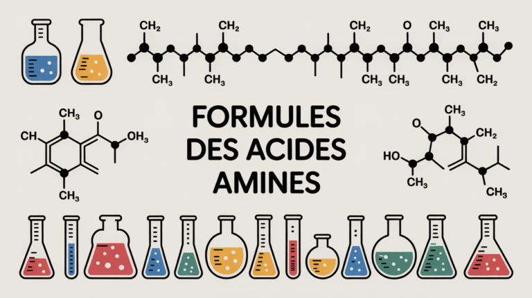 schéma tableau formules acides amines style pédagogique