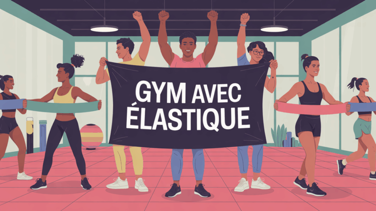 scène de gym avec elastique communauté fitness