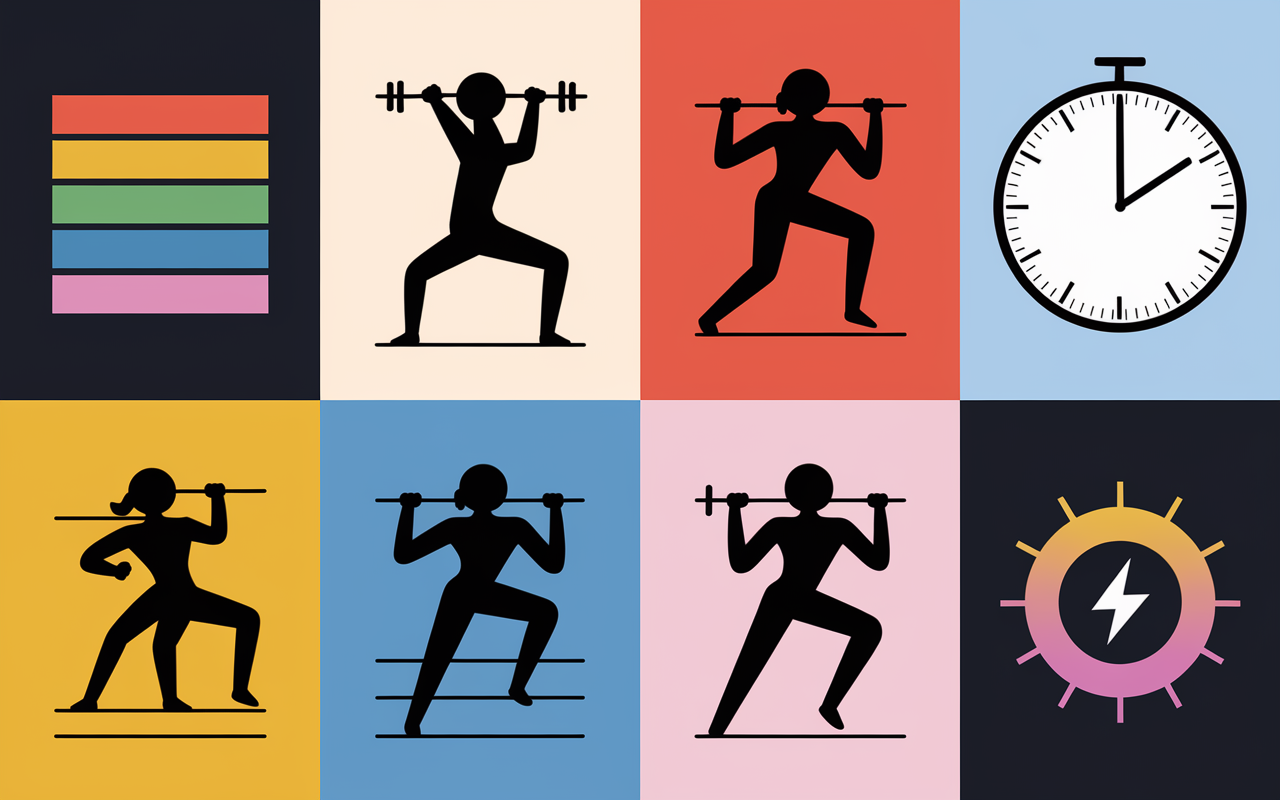 Programme HIIT 4 semaines illustration progression