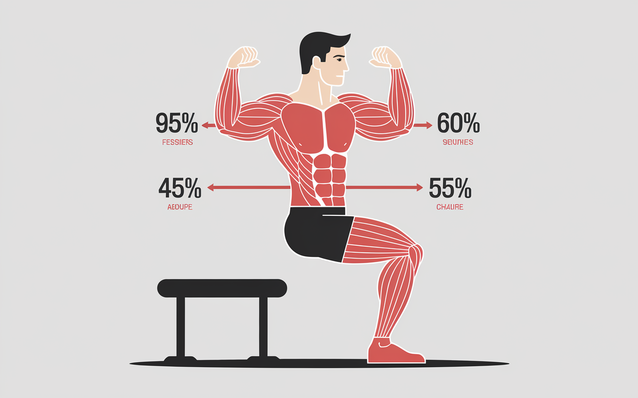 schema hip thrust principaux muscles activation percentages