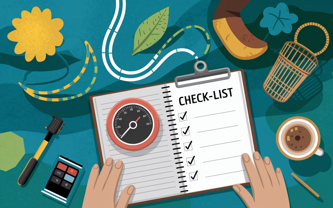 Check-list marche quotidienne, podomètre conseils perte de poids