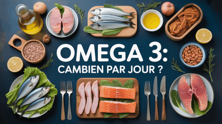 Table familiale avec poissons gras et huile de colza riches en omega 3