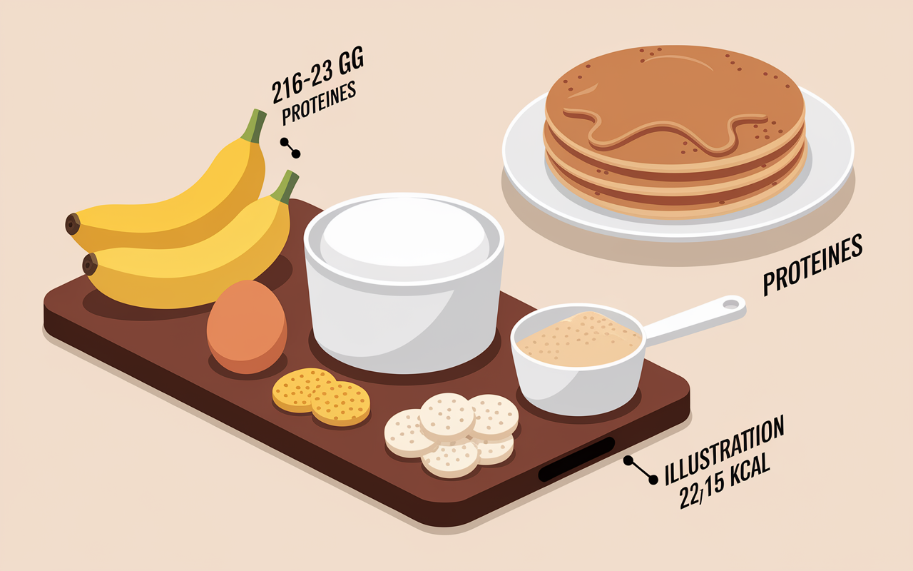 ingredients pancake proteine banane avoine chiffres nutrition