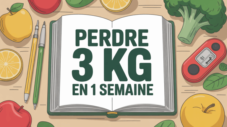 Carnet avec mètre ruban et fruits, perte de poids rapide