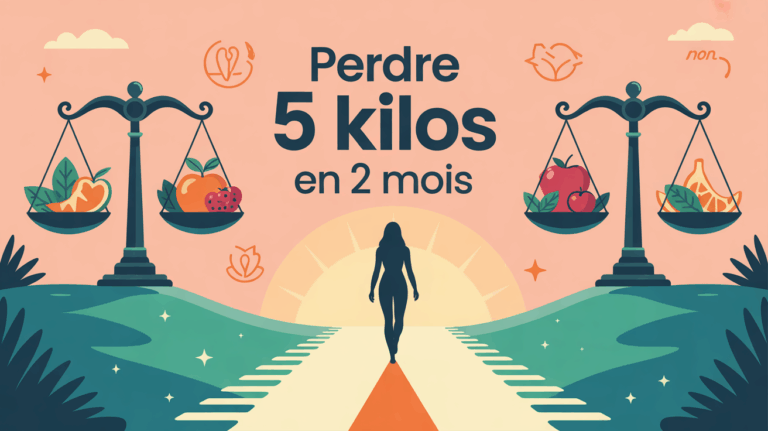 silhouette marche chemin lumineux perdre 5 kilos en 2 mois