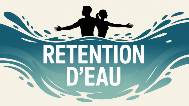 silhouettes corps homme femme rétention d'eau illustration bien-être