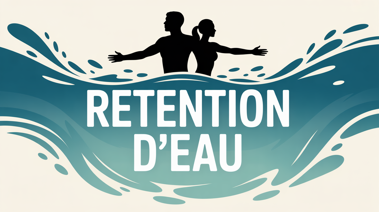 silhouettes corps homme femme rétention d'eau illustration bien-être