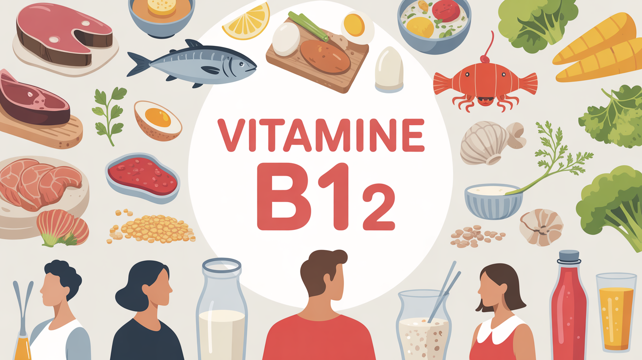 vue educative sur les aliments riches en vitamine b12