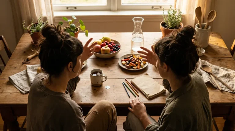 discussion astuces naturelles perte de poids autour d'une table