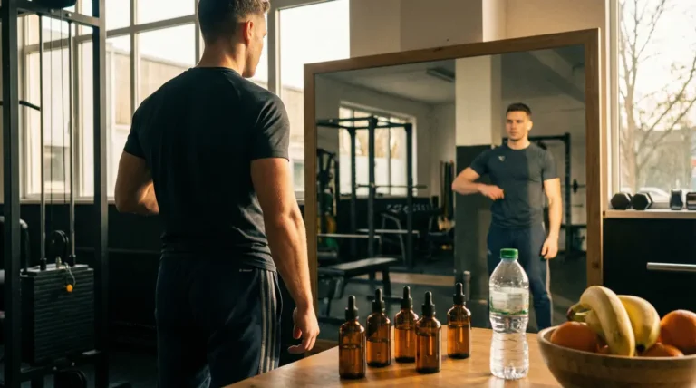 homme actif comparatif brûleur de graisse en salle de sport