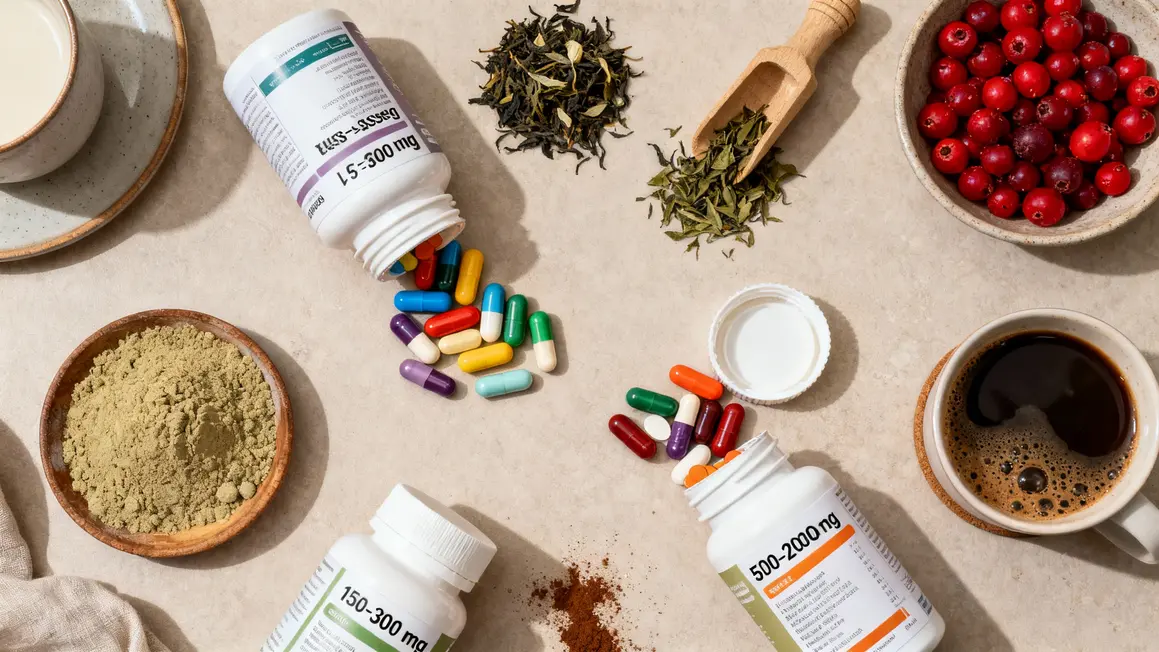 compléments, dosages, feuilles de thé, gélules, poudre