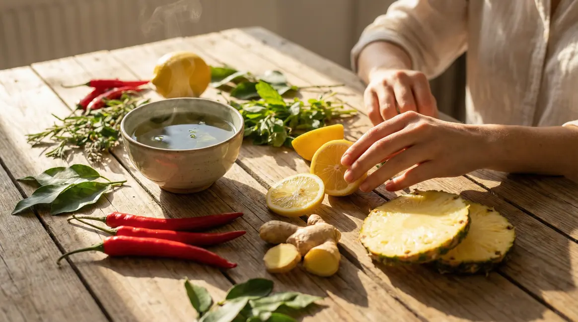 brûleurs de graisse naturels sur table aliments frais