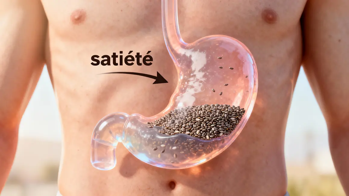 Digestion chia gel estomac effet satiété