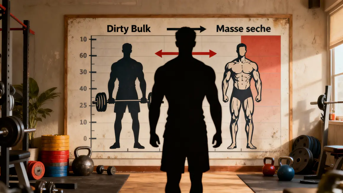Tableau dirty bulk prise de masse sèche silhouettes