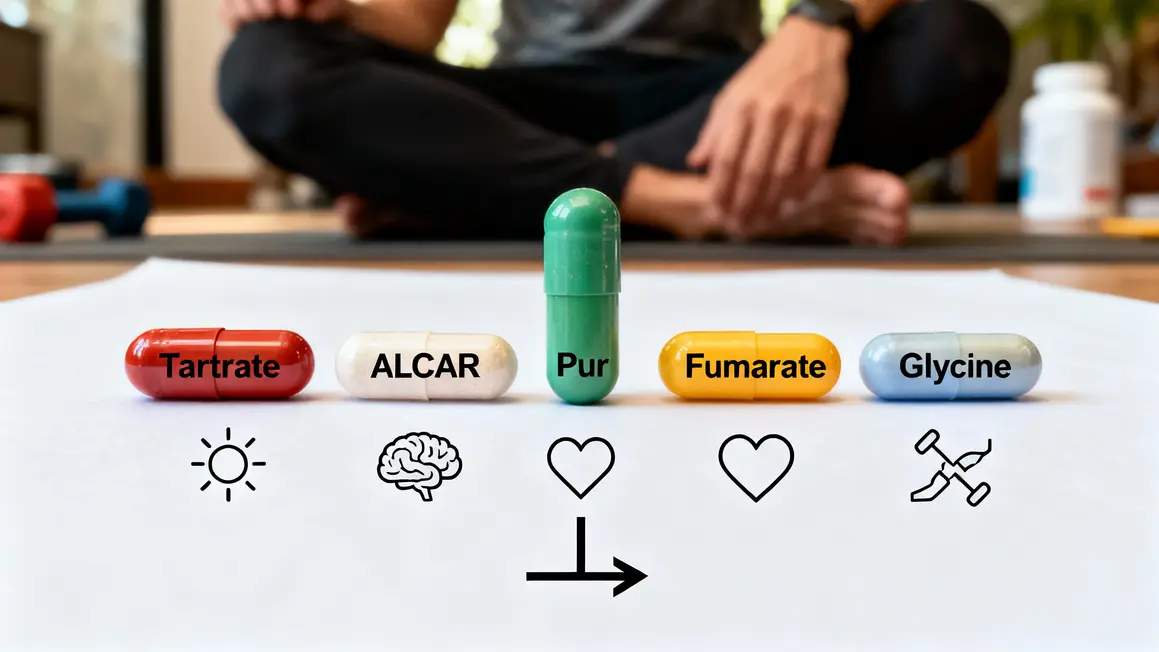 Capsules L-carnitine tartrate fumarate ALCAR Pur Glycine
