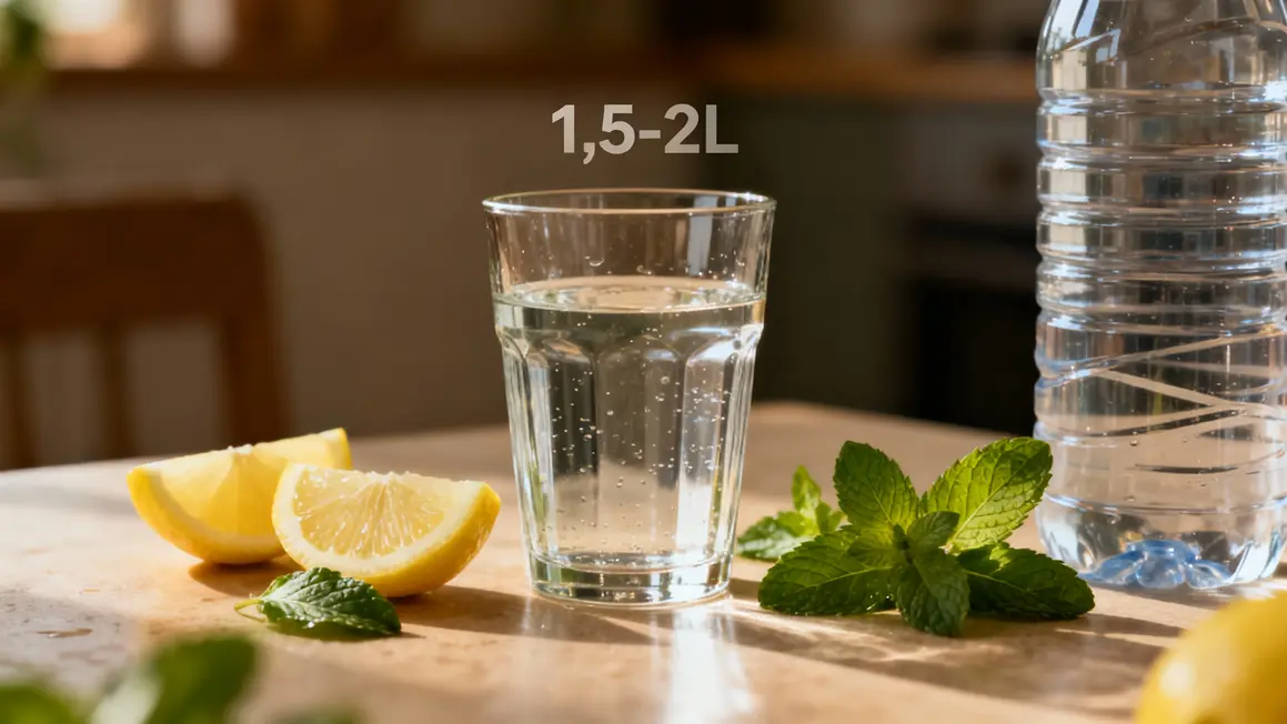 verre d'eau citron menthe perte de poids rapide 1,5-2L