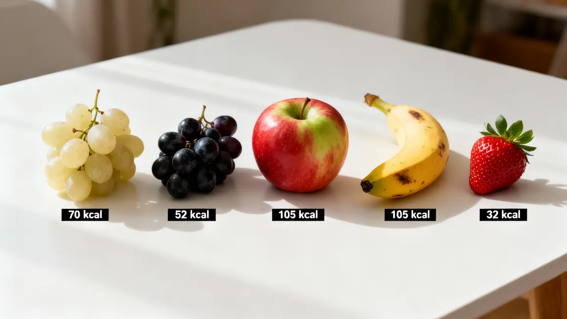 raisin blanc noir pomme banane fraise calories tableau nutrition
