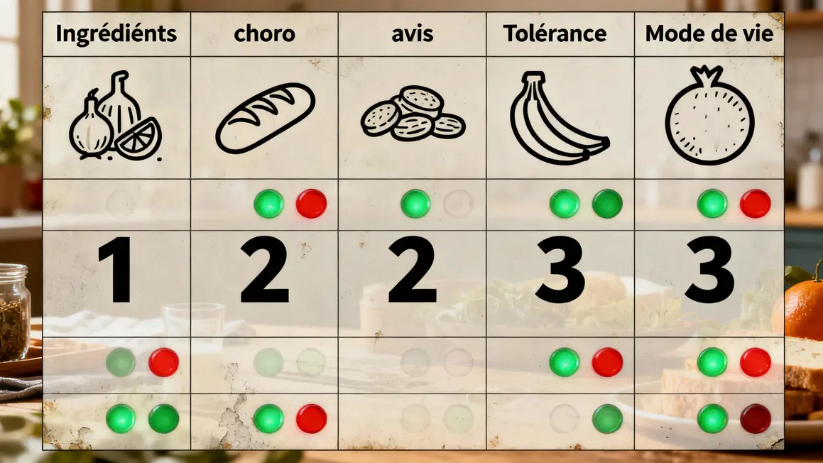 Grille avantages limites bruleur de graisse pictogrammes