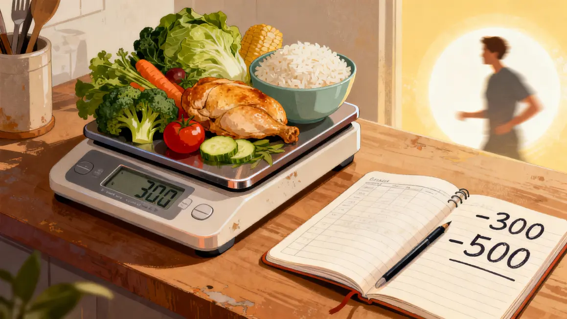 Balance carnet aliments sains deficit calorique