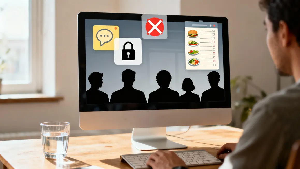 Ordinateur Chrome suivi repas rappels blocage perte de poids
