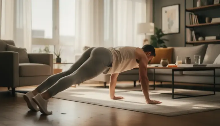 gainage adulte planche sans equipement salon
