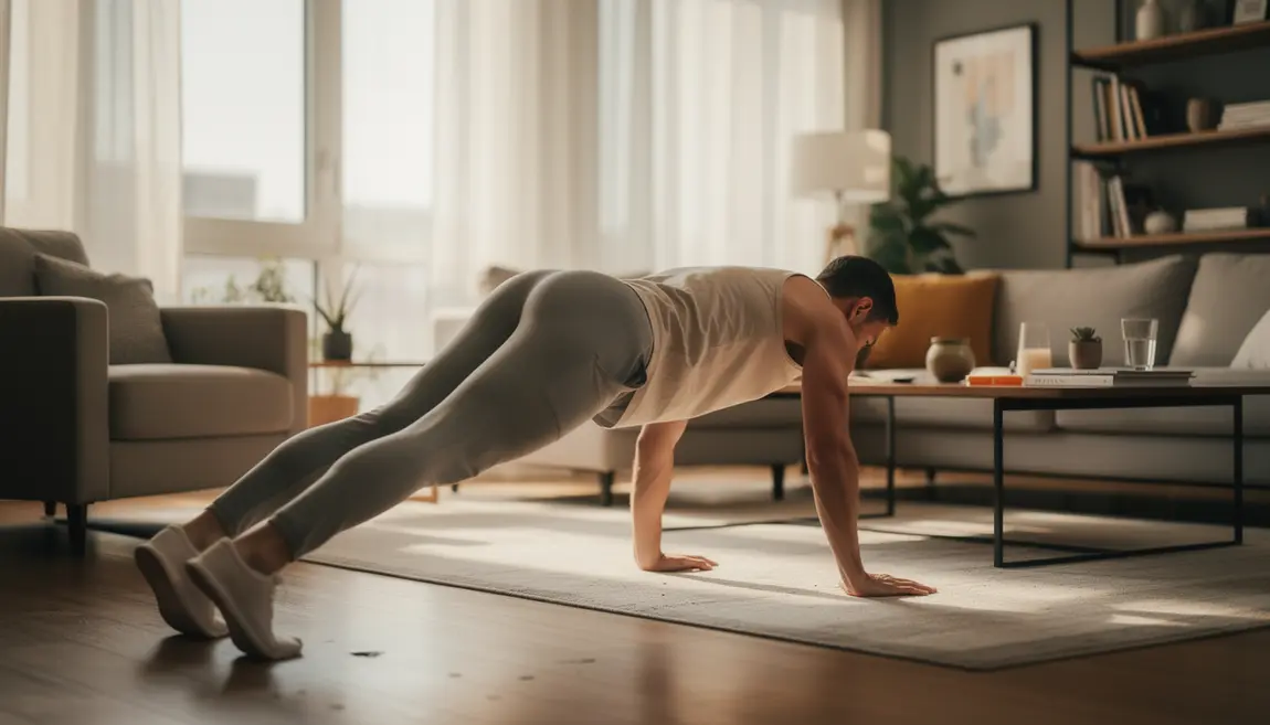 gainage adulte planche sans equipement salon
