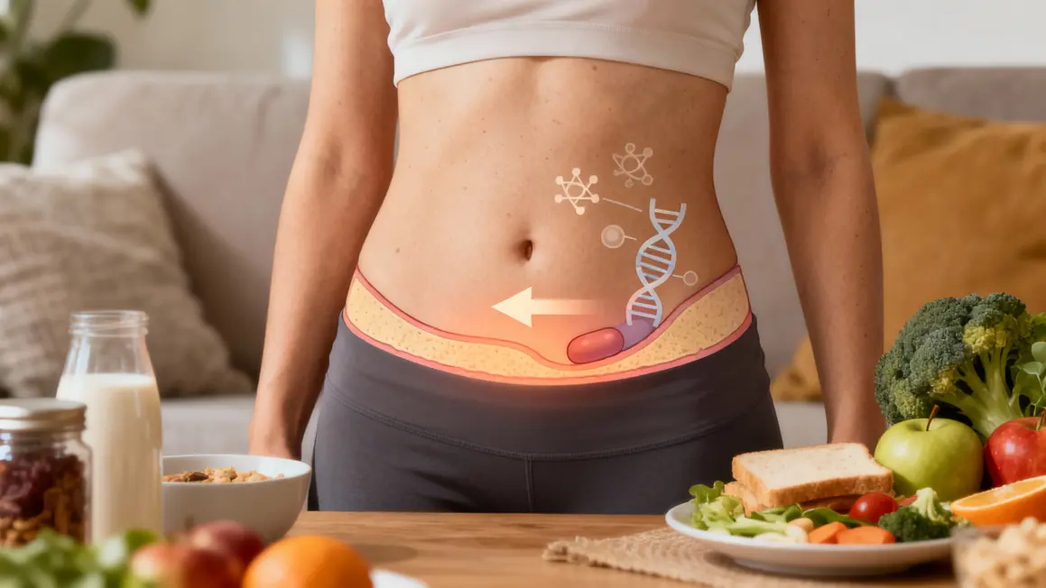 Coupe abdomen stylisé bas-ventre mis en valeur