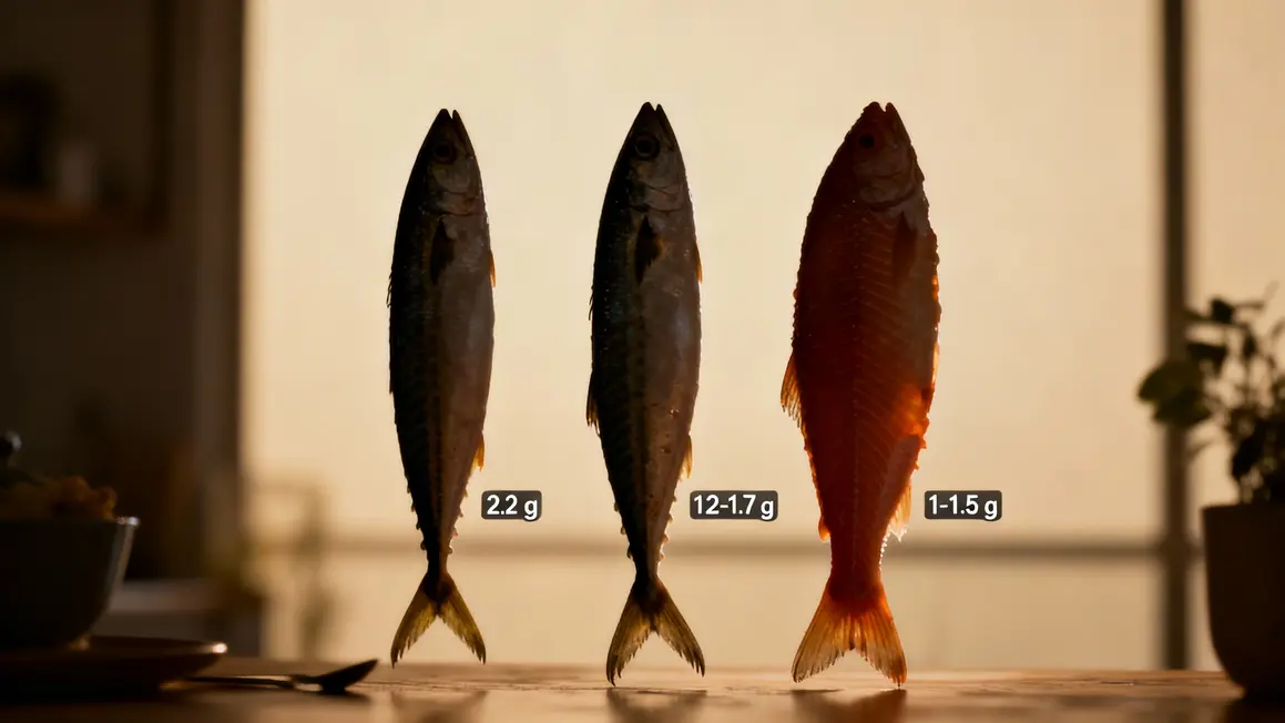 Maquereau sardine saumon taux oméga 3 photo réaliste