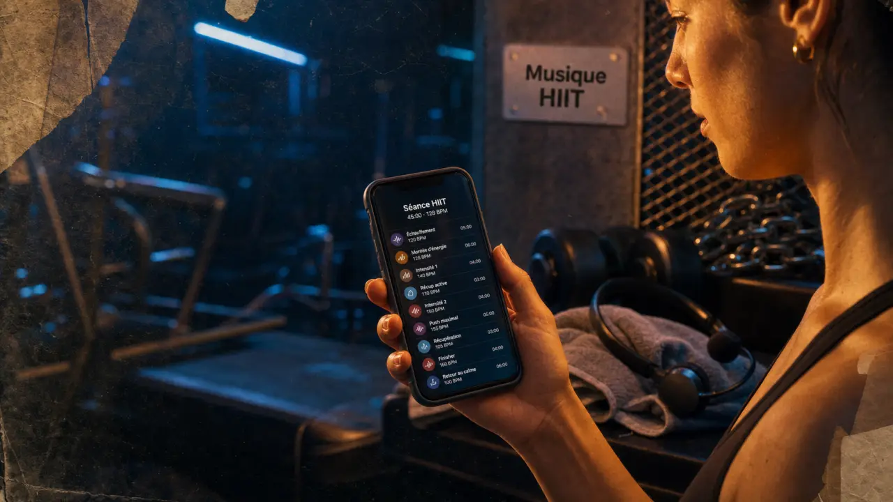 Musique de salle de sport sur smartphone : tempo HIIT et BPM pour cardio