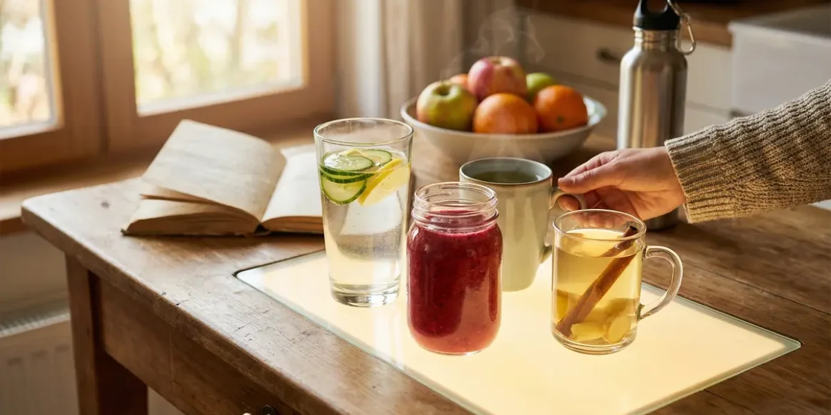 boissons minceur detox the vert gingembre smoothie sur table