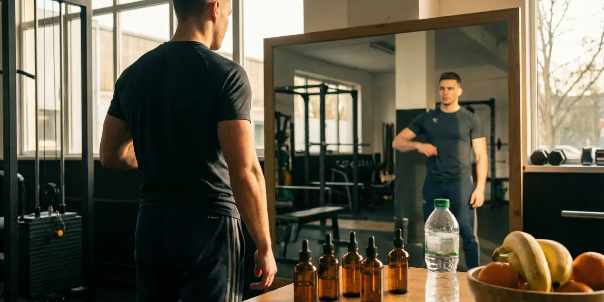 homme actif comparatif brûleur de graisse en salle de sport