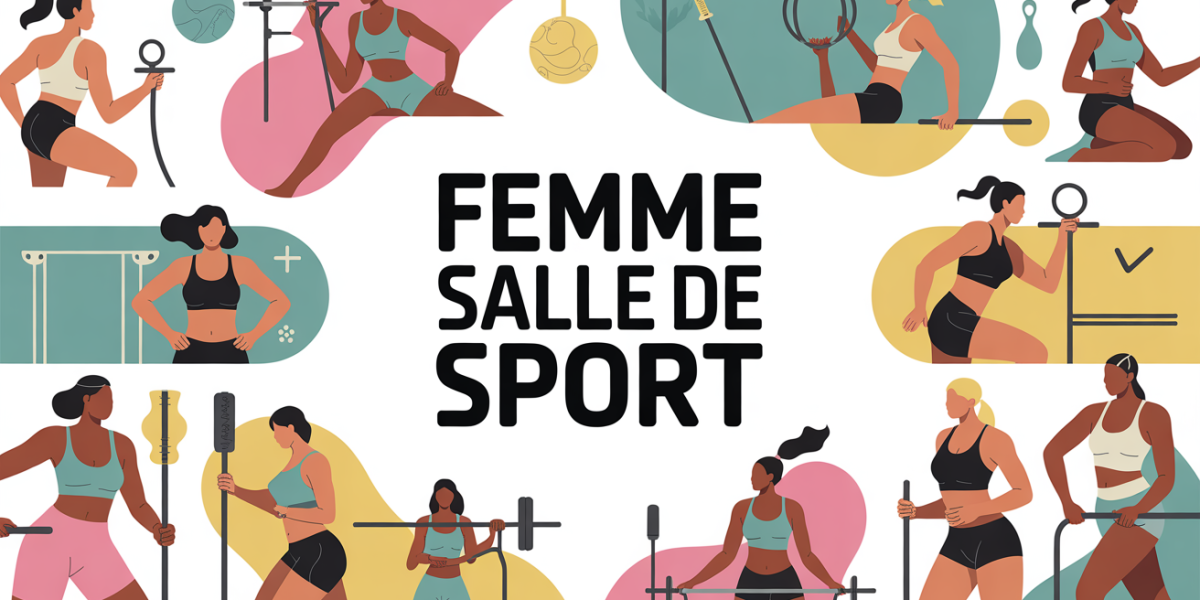 Femme salle de sport silhouettes en salle moderne