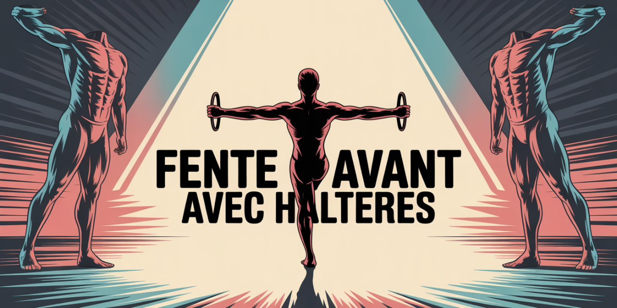 exécution fente avant haltères muscles jambes fessiers