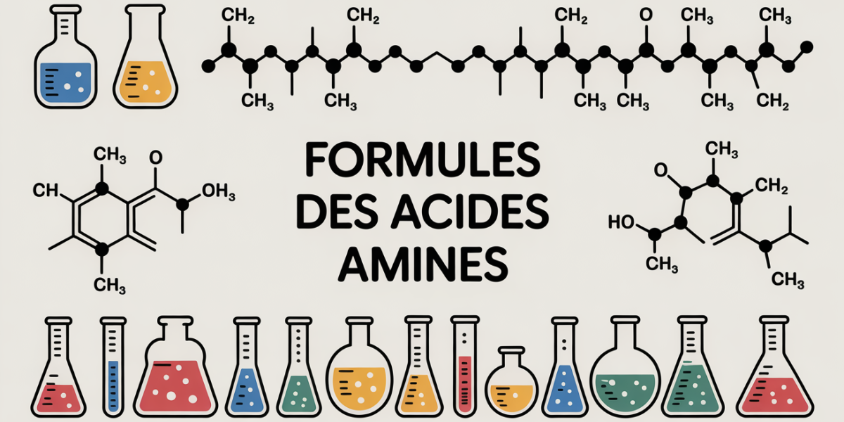 schéma tableau formules acides amines style pédagogique