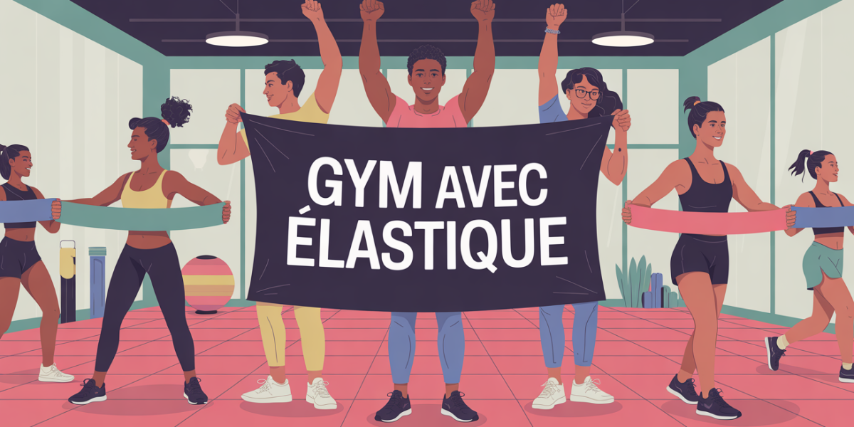 scène de gym avec elastique communauté fitness