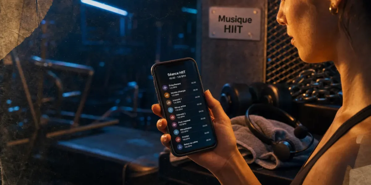 Musique de salle de sport sur smartphone : tempo HIIT et BPM pour cardio