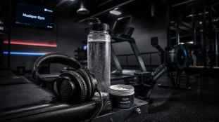 Musique pour gym : casque au sport, hip-hop trap rock électro