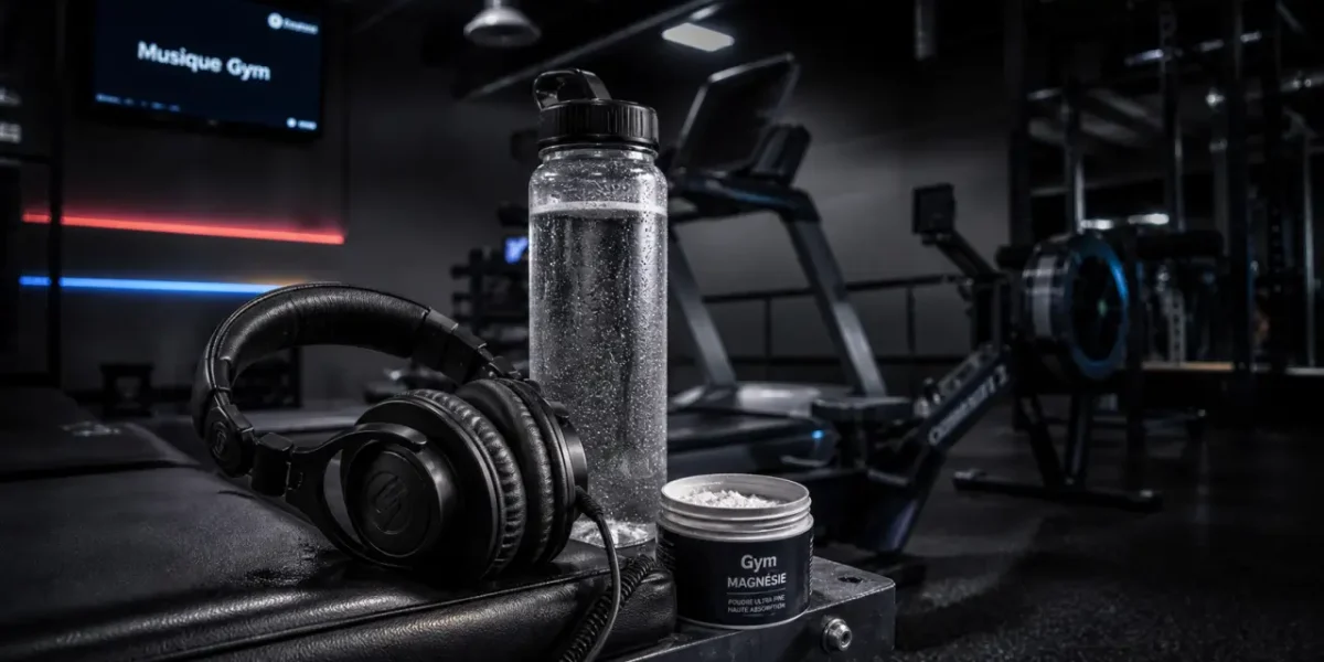 Musique pour gym : casque au sport, hip-hop trap rock électro
