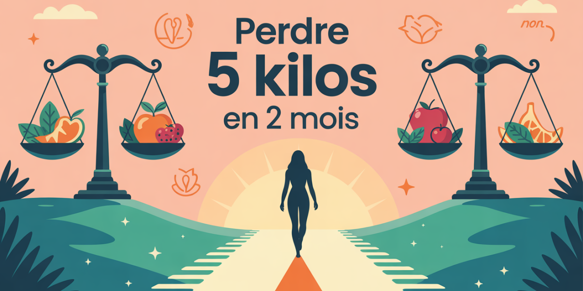 silhouette marche chemin lumineux perdre 5 kilos en 2 mois