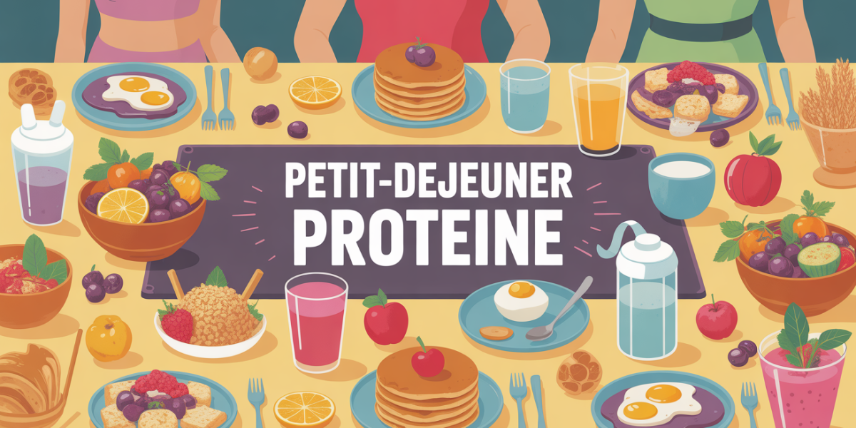 petit-dejeuner proteine varié yaourt pancakes oeufs smoothie