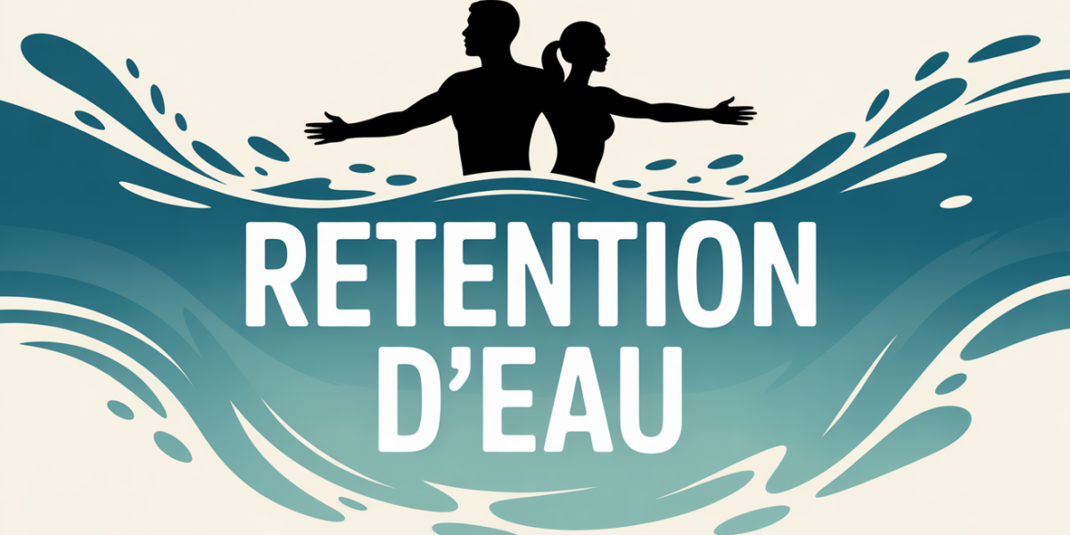 silhouettes corps homme femme rétention d'eau illustration bien-être